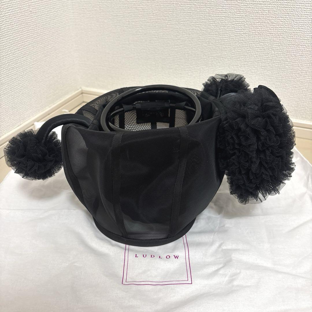 ★新品未使用★ ludlow ラドロー　エレファントプードルバッグ　ブラック 新品未使用】ludlow ラドロー エレファントプードルバッグ