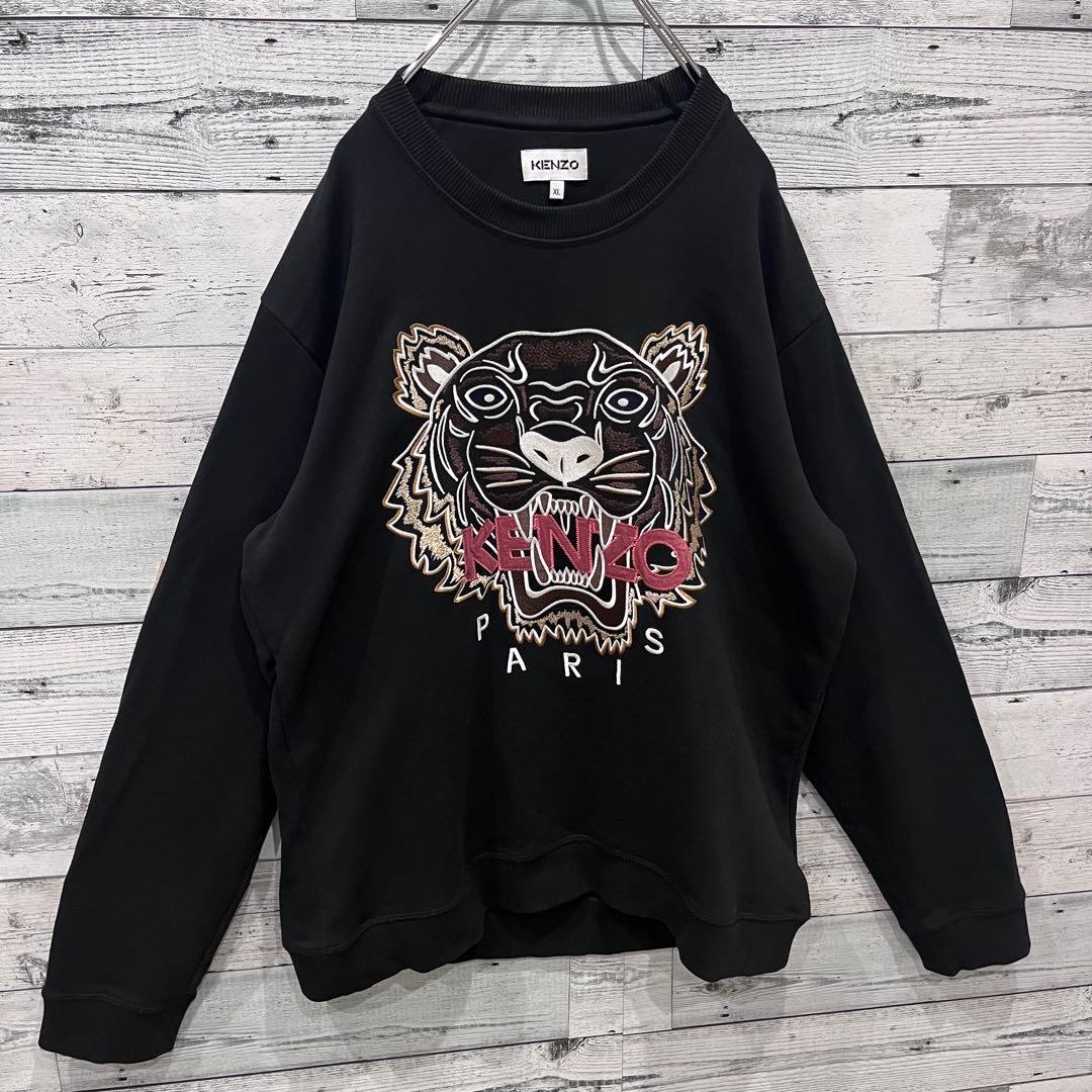 t106【美品】ケンゾー 虎顔 刺繍 ビッグロゴ スウェット 大人気 入手困難 t106【美品】ケンゾー 虎顔 刺繍 ビッグロゴ スウェット 大人気 入手困難