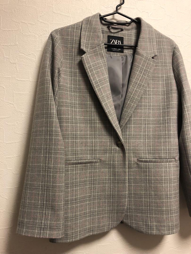 ブレザー セット 黒スカート　グレー チェックZARA フォーマル　ガールズ