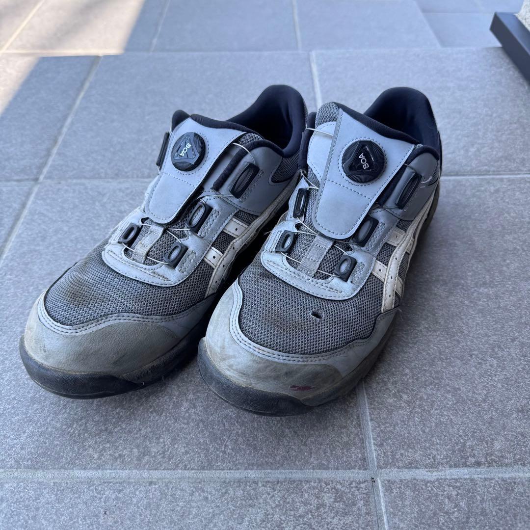 アシックス　asics ボアシステム グレー　安全靴