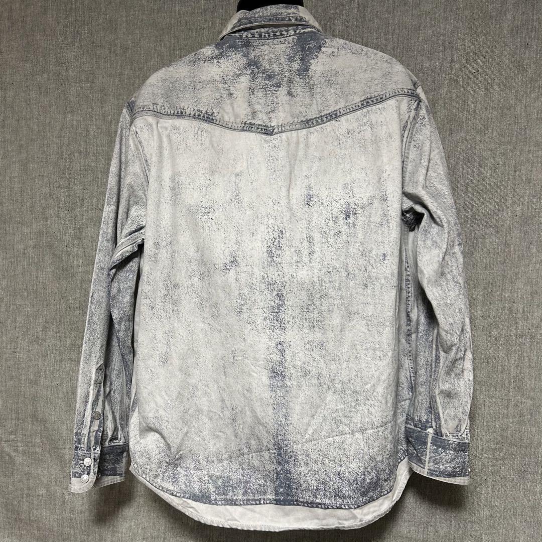 DIESEL ディーゼル　転写プリントデニムシャツ　ウエスタンシャツ　 L