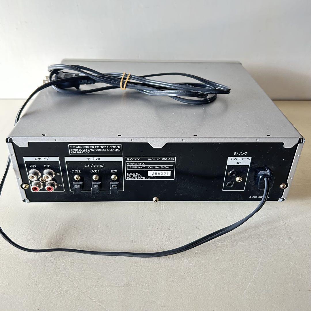 SONY MDS-S39 MDデッキMDプレーヤーレコーダーソニー