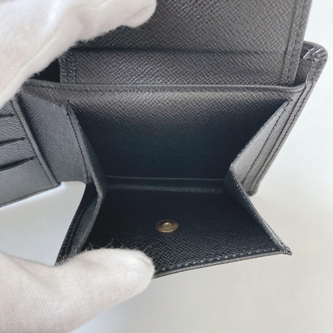ルイヴィトン ポルトフォイユ マルコ エピ 折り財布 ブラック 黒