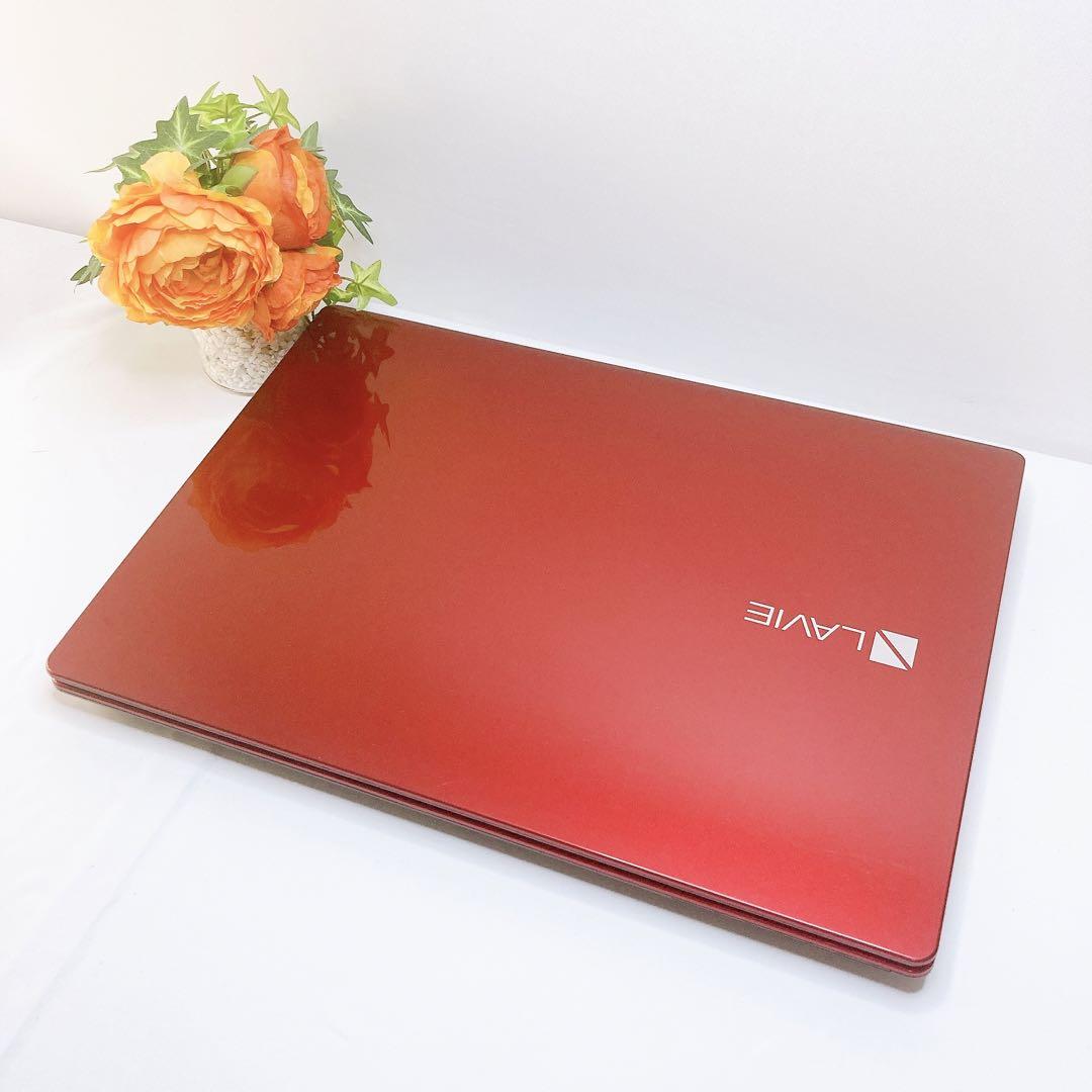 大人気！lavieレッドノートパソコン⭐️美品⭐️Windows11