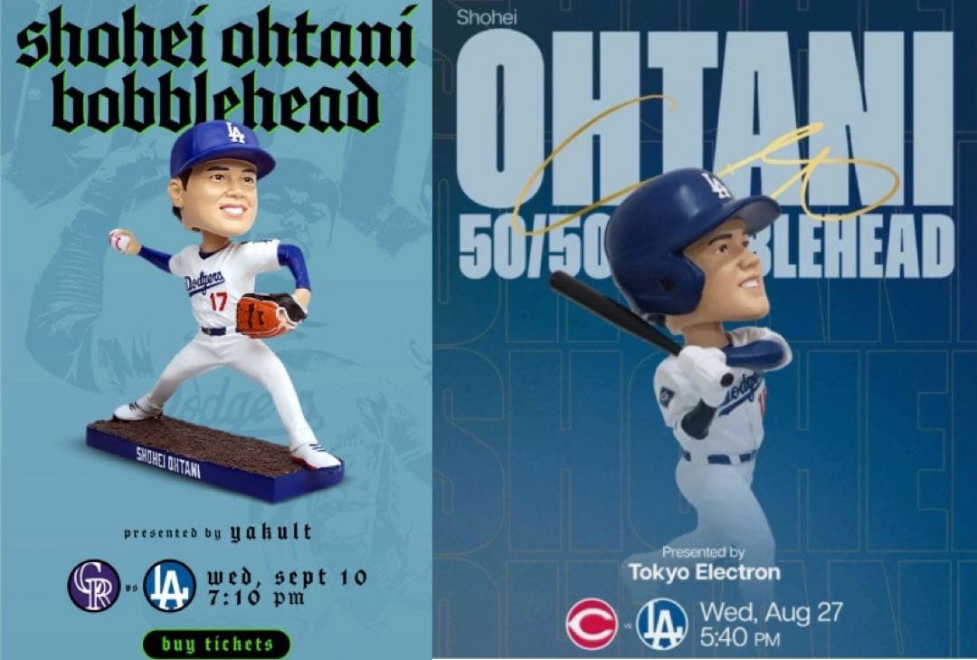 【50/50セット】9/10 スタジアム限定 大谷翔平50/50達成ボブルヘッド