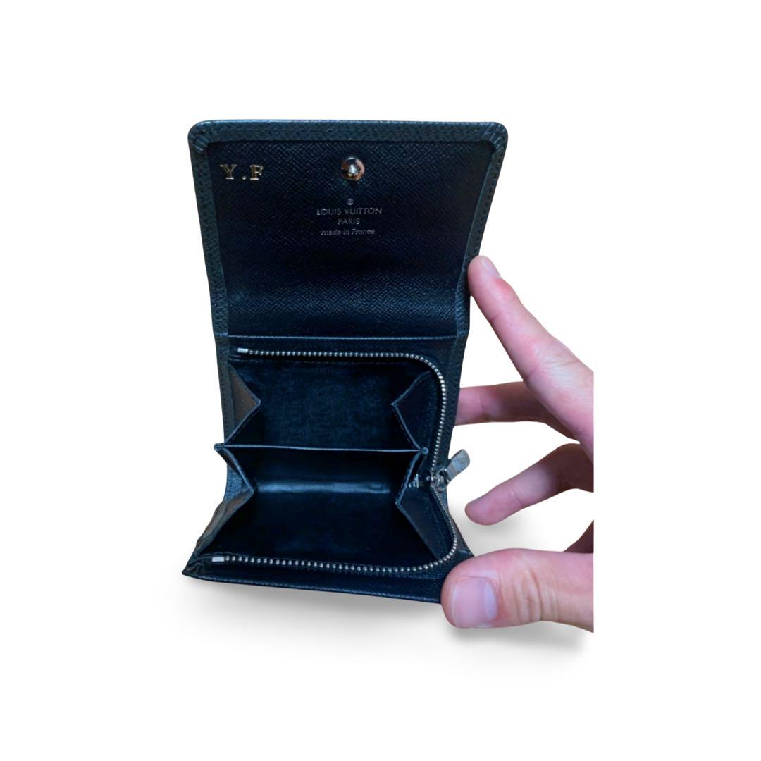 LOUIS VUITTON 二つ折り財布 黒　値下げしました!! ルイ ヴィトン Louis Vuitton 二つ折り財布 ポルトフォイユ
