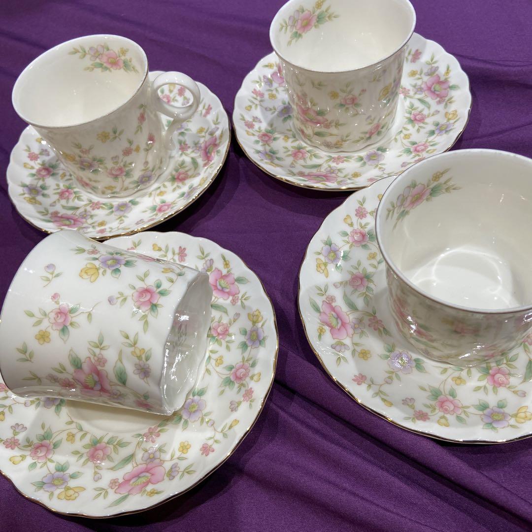 MARUI CHINA コーヒーカップ&ソーサー 4客セット