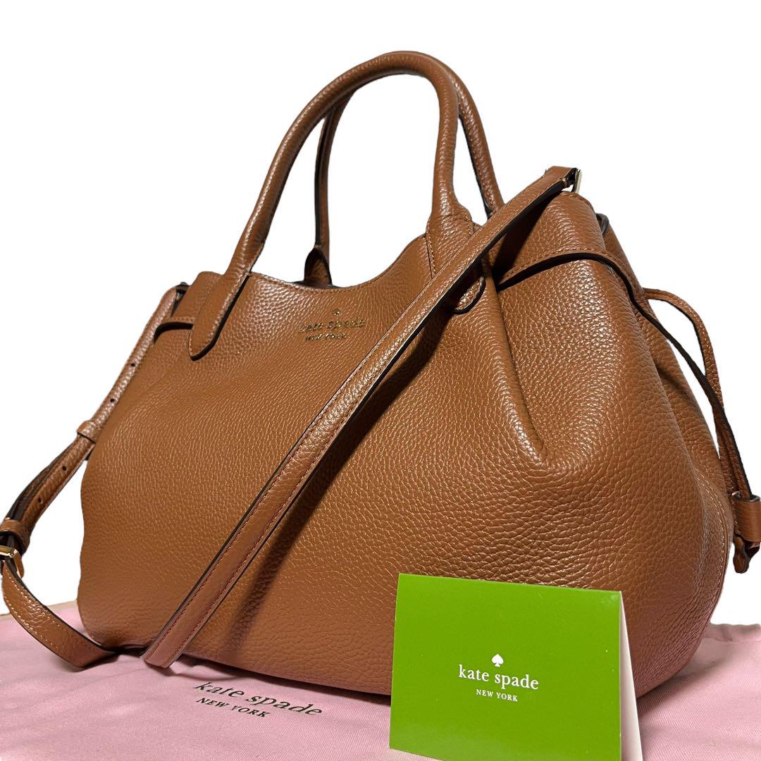 【極美品✨】ケイトスペード ダンプリン ショルダーバッグ 2way レザー 茶色