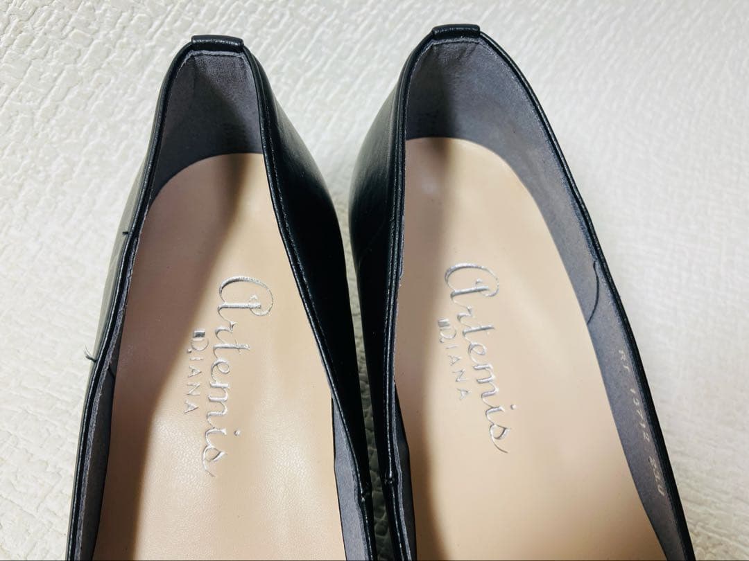 MH92◆新品◆artemis byDIANA スクエアバックルパンプス23.0