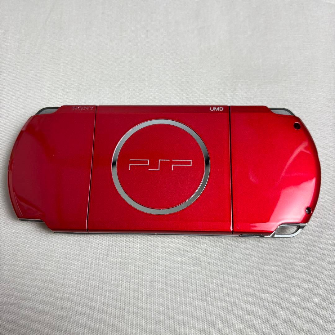 美品! PSP-3000 ラディアントレッド 本体　ケースセット