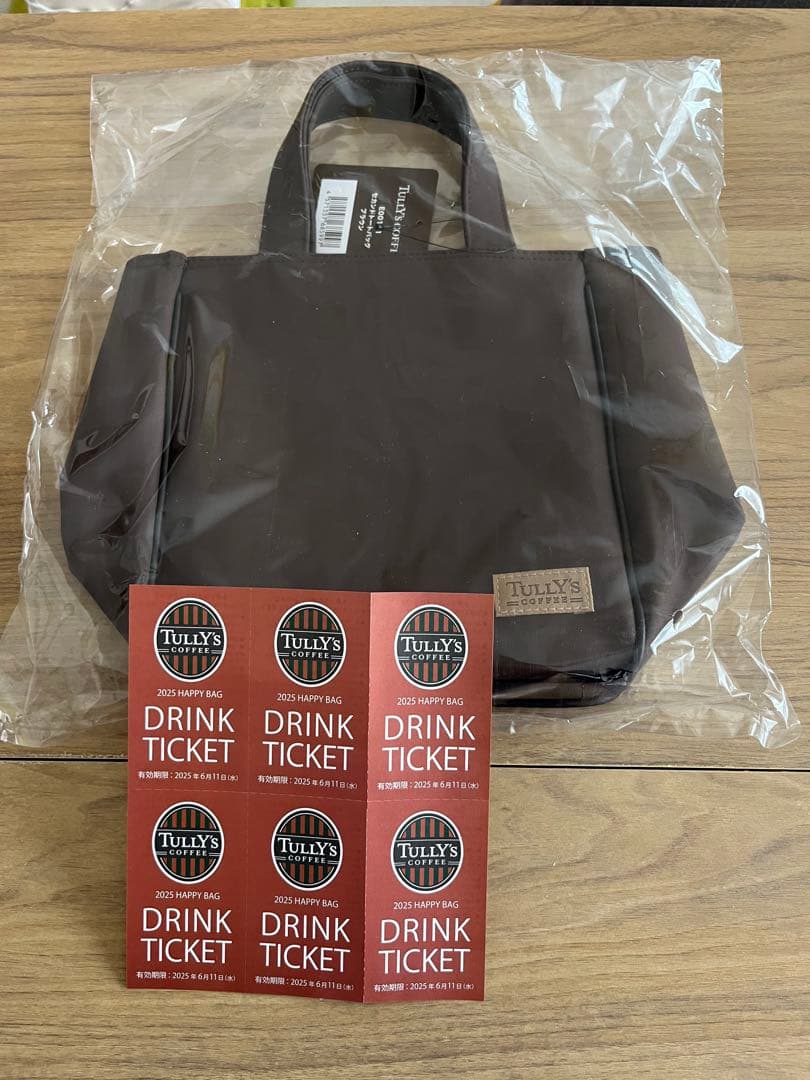 タリーズコーヒーチケット6枚 トートバッグ