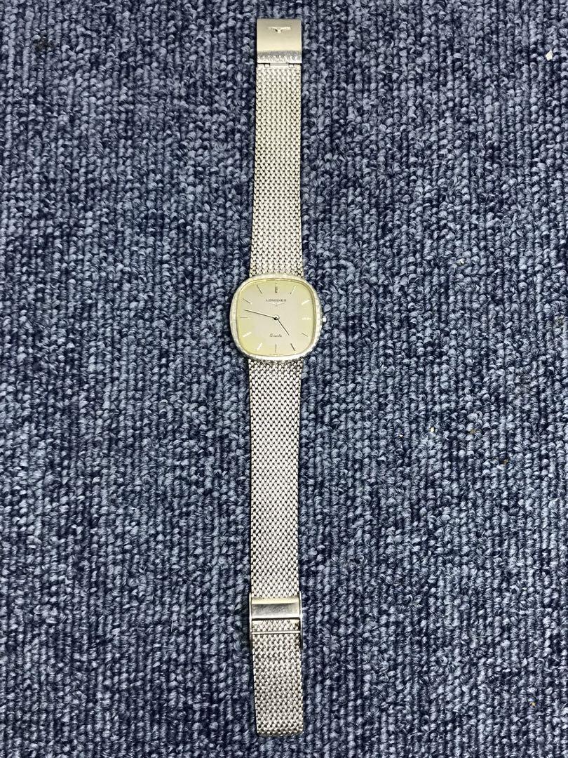 値下げ品　Longines メンズQuartz ステンレスメッシュバンド