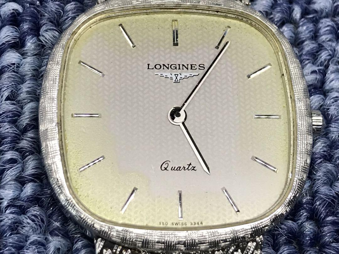 値下げ品　Longines メンズQuartz ステンレスメッシュバンド