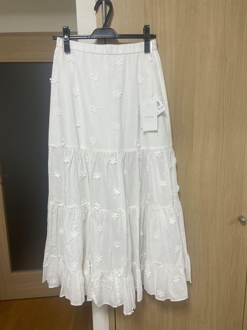 未使用 Gypsohila ジプソフィア Floret Skirt 白 スカート