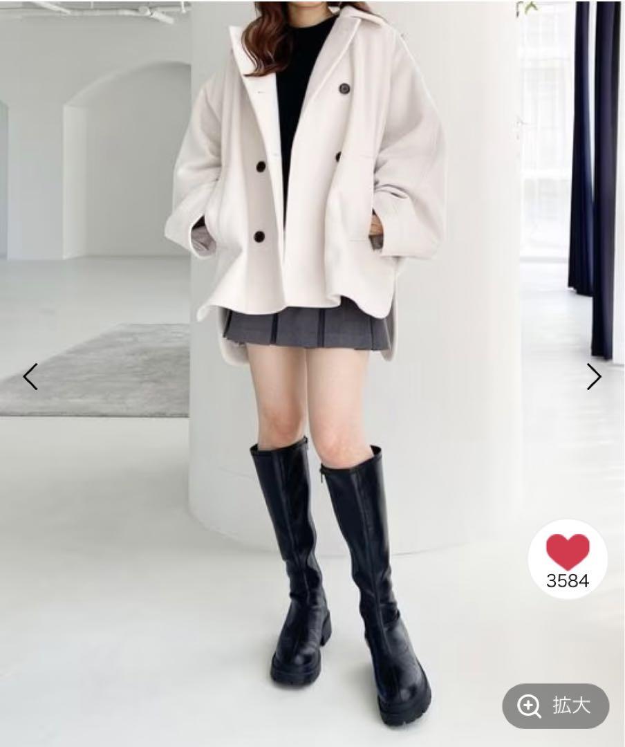 人気】Heather インヒールストレッチロングブーツ Mサイズ