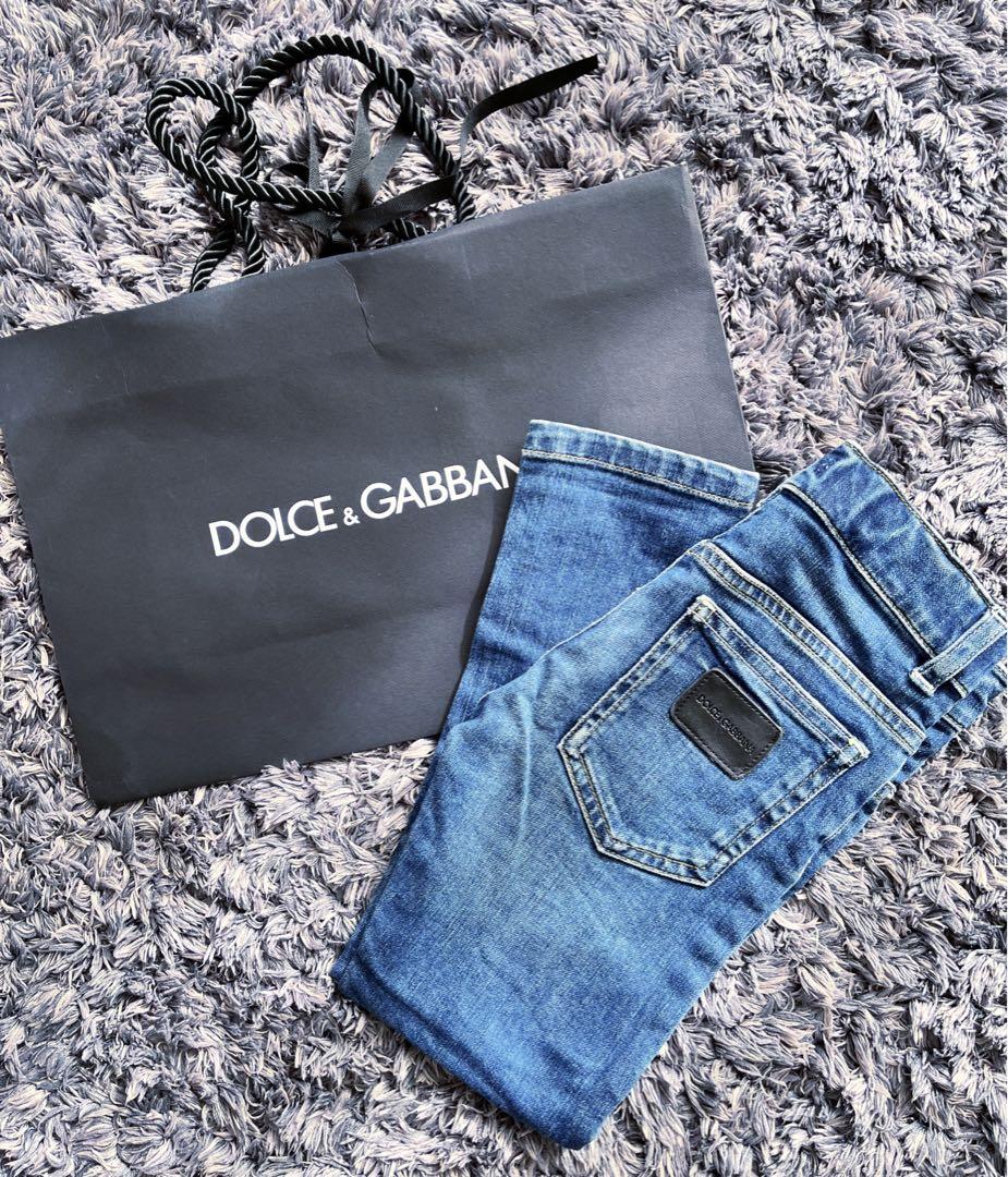 【美品】DOLCE＆GABBANA キッズ スリム デニム 101-107