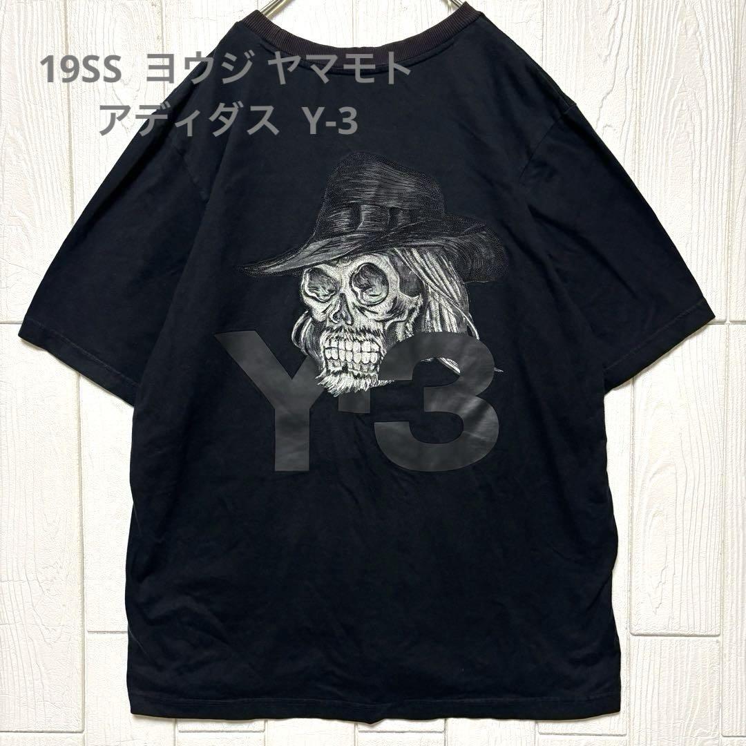 19SS スカルフェイス Tシャツ ヨウジヤマモト アディダス Y-3 黒 M