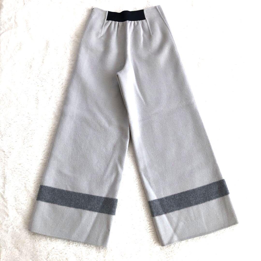 ADORE アドーア クロスパネルリバーパンツ 定価59,400円 グレー 画像5