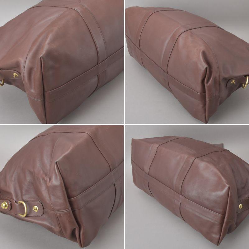 COACH◇コーチ ボストンバッグ 2WAY ショルダー オールレザー ブラウン