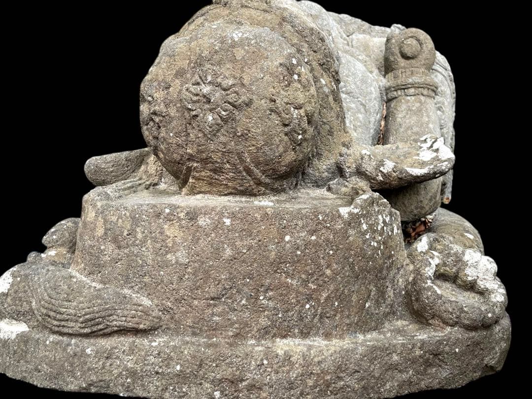 ⭐️ガネーシャの石像⭐️座像⭐️置物オブジェ⭐️アンティーク⭐️ヒンドゥー教の神様⭐️重量物 ⭐️ガネーシャの石像⭐️座像⭐️置物オブジェ⭐️アンティーク⭐️ヒンドゥー教の神様⭐️重量物