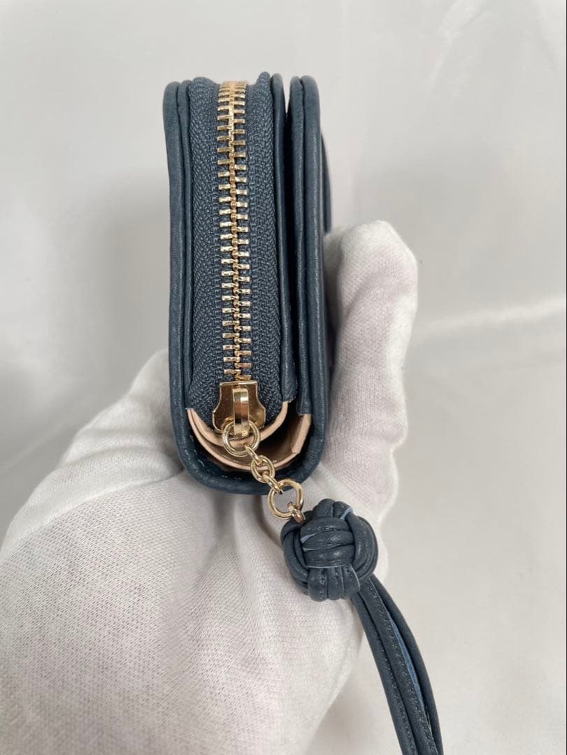 未使用 土屋鞄 ツチヤカバン 二つ折り財布 ガゼットコード ブルーグレー 現行品