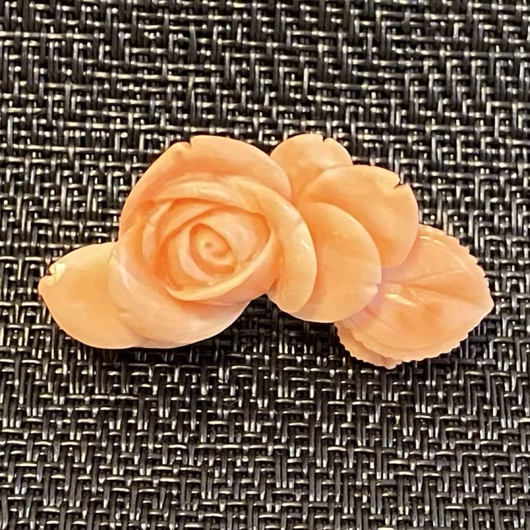 帯留　アンティーク？レトロ？薔薇　バラ　珊瑚？ 4,980円