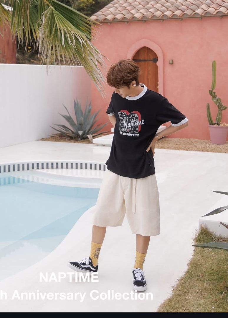 Naptime リンガーTシャツ　 Mサイズ　 BLACK Naptime. リンガーTシャツ 黒✖️白 Nissy - メルカリ