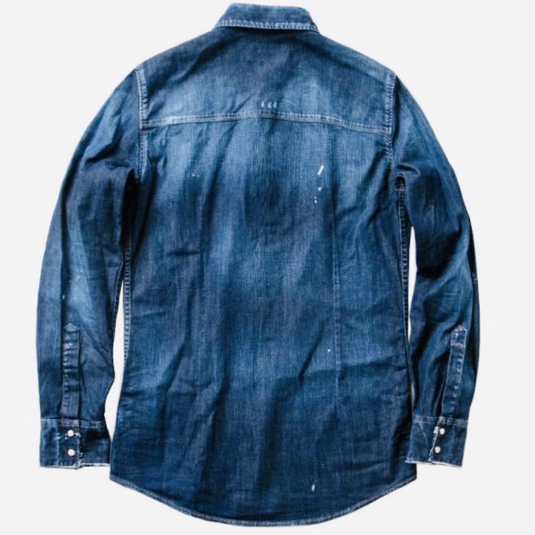定価約8万 DSQUARED2 DL - CAMICIA デニムシャツ 50