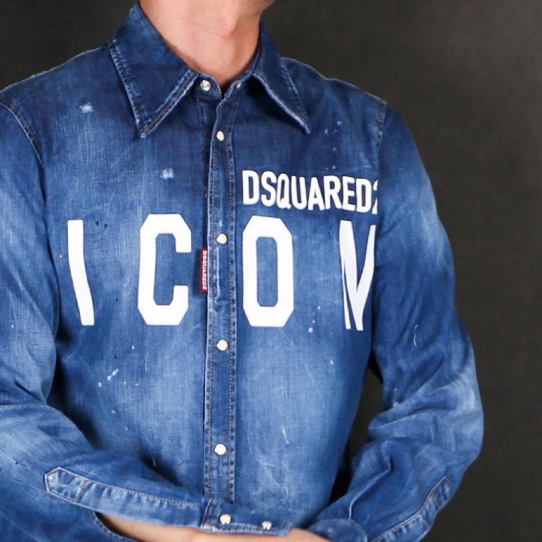 定価約8万 DSQUARED2 DL - CAMICIA デニムシャツ 50