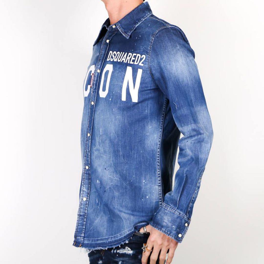 定価約8万 DSQUARED2 DL - CAMICIA デニムシャツ 50