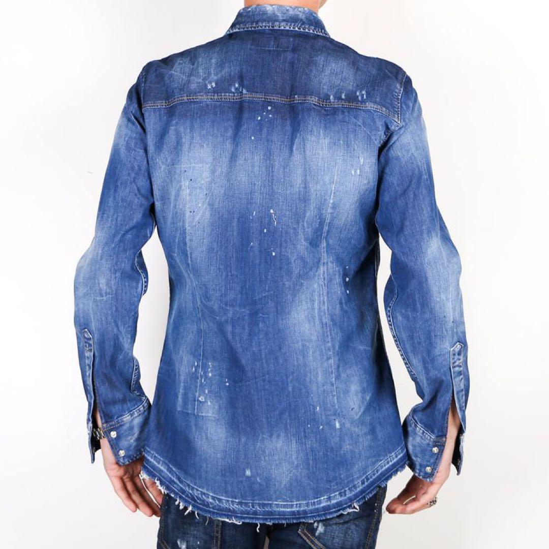 定価約8万 DSQUARED2 DL - CAMICIA デニムシャツ 50
