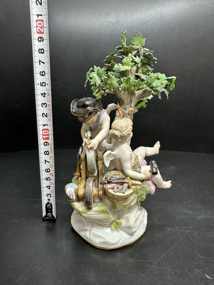 マイセン　「木の下の天使」　高さ20cm トヒチ　東ゆ7-0217⭐︎2