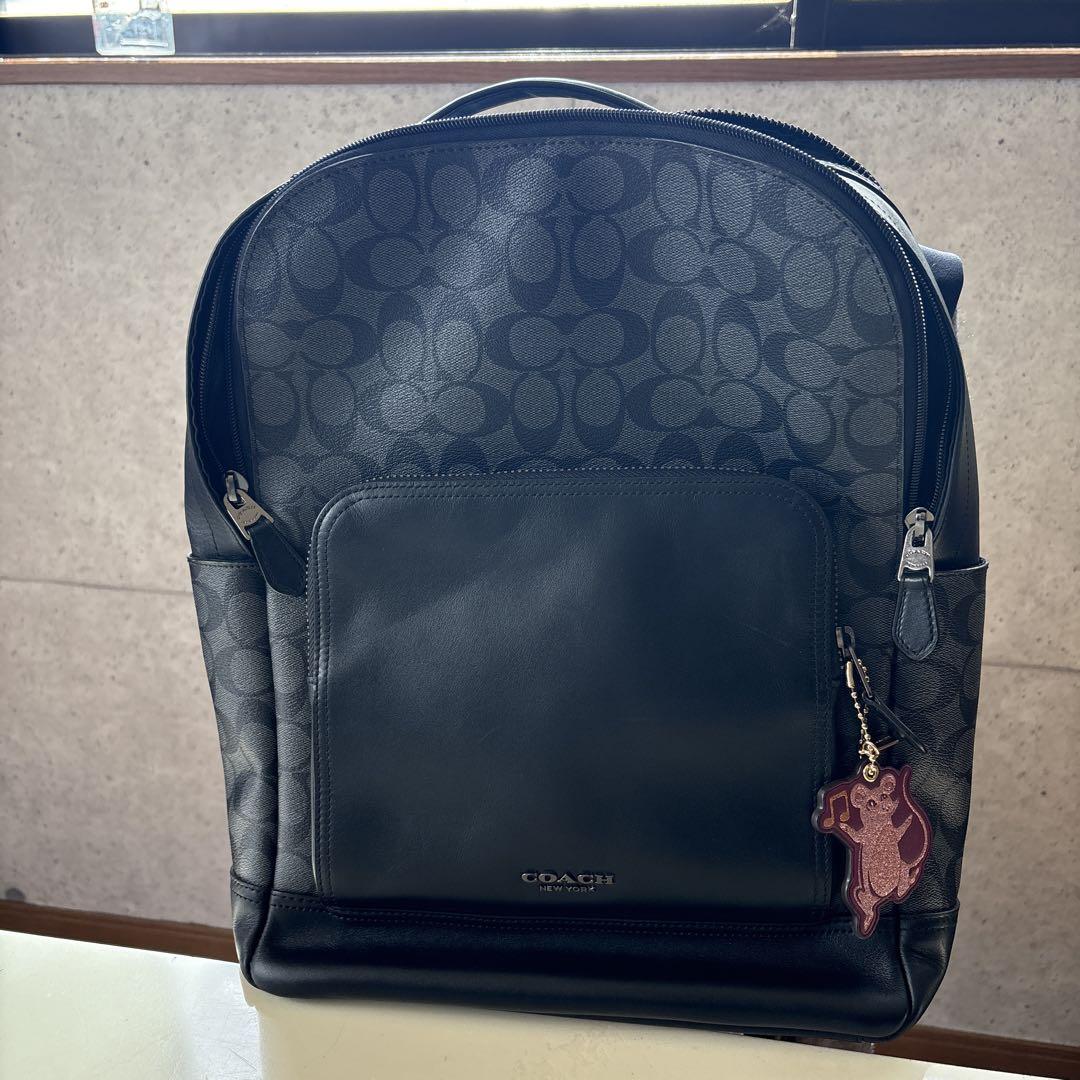 Coach ビジネスバッグ ブラック/グレー