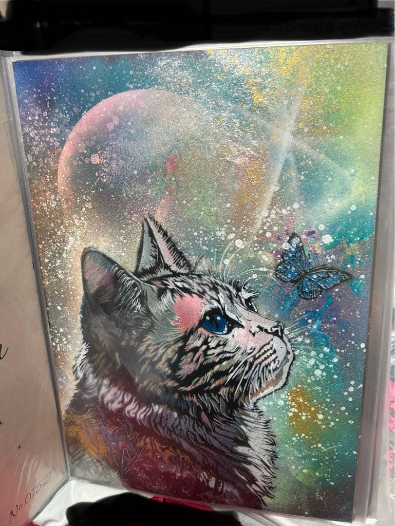 スプレーアートエデン、紙原画ネコ