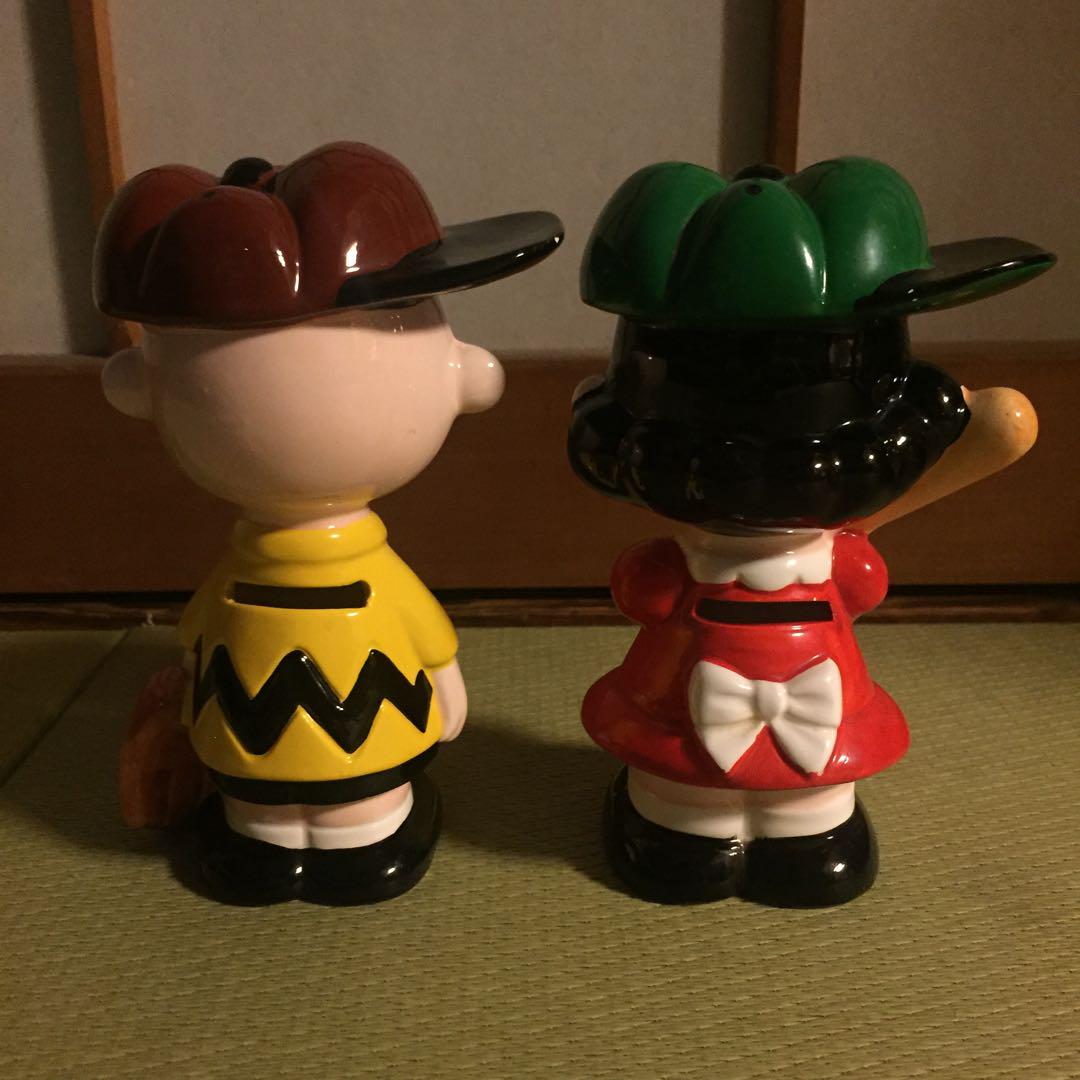 ルーシーのビンテージ陶器製貯金箱 Peanuts スヌーピー G*N様 チャーリーブラウン ルーシー 陶器ヴィンテージ 貯金箱