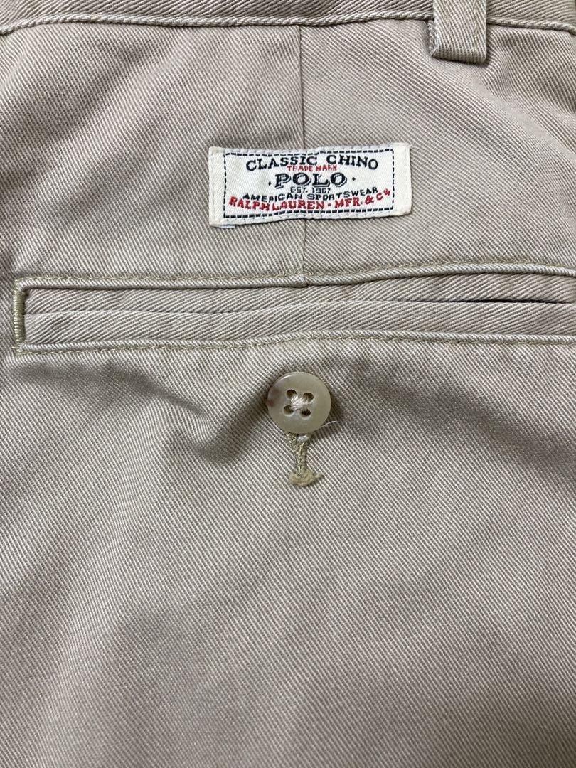 90s Ralph Lauren ANDREW 2タックコットンチノパンツ