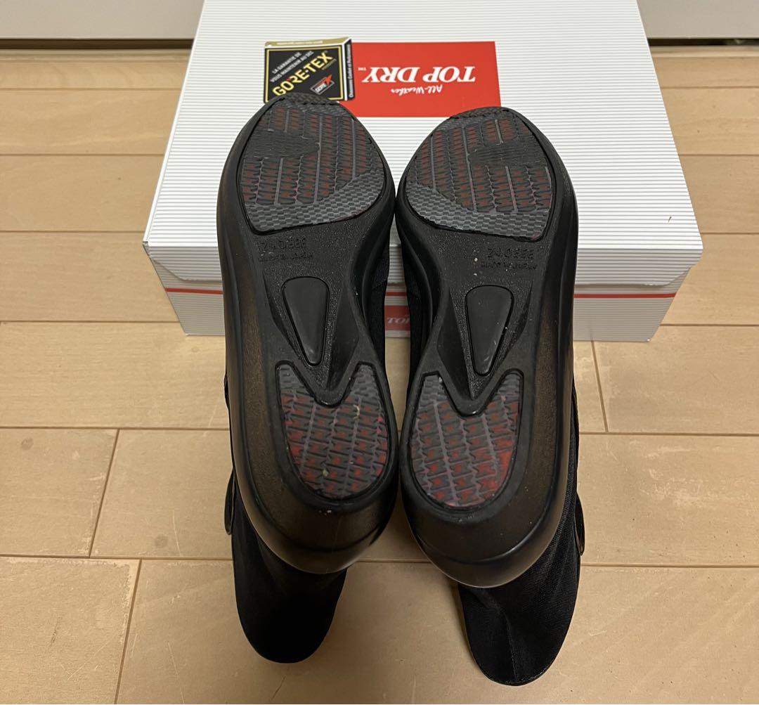 美品★ゴアテックス・ブラック　レインシューズ　24.0 日本製
