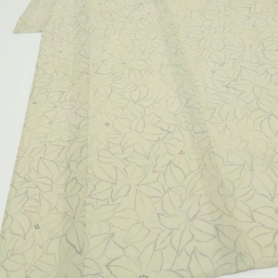 美品 洗える夏着物 誂えポリエステル トールサイズ 薄物 小紋 着物 A2004