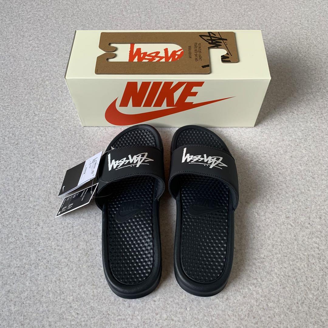 ★NIKE×ステューシー　ベナッシ　ブラック28センチ★ STUSSY NIKE BENASSI 28㎝ 10 ブラック ベナッシ 新品 - メルカリ