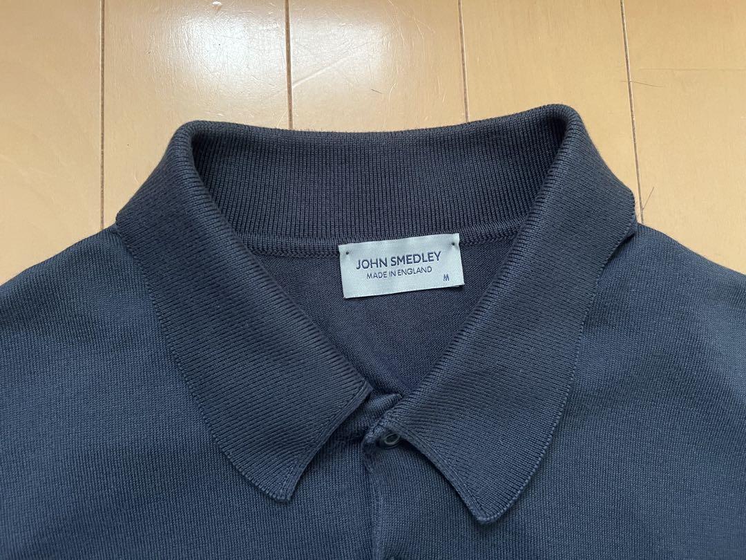 John Smedley ポロシャツIsis コットン M グラナイト　青緑 JOHN SMEDLEY / ISIS 30ゲージ コットン ニットポロシャツ