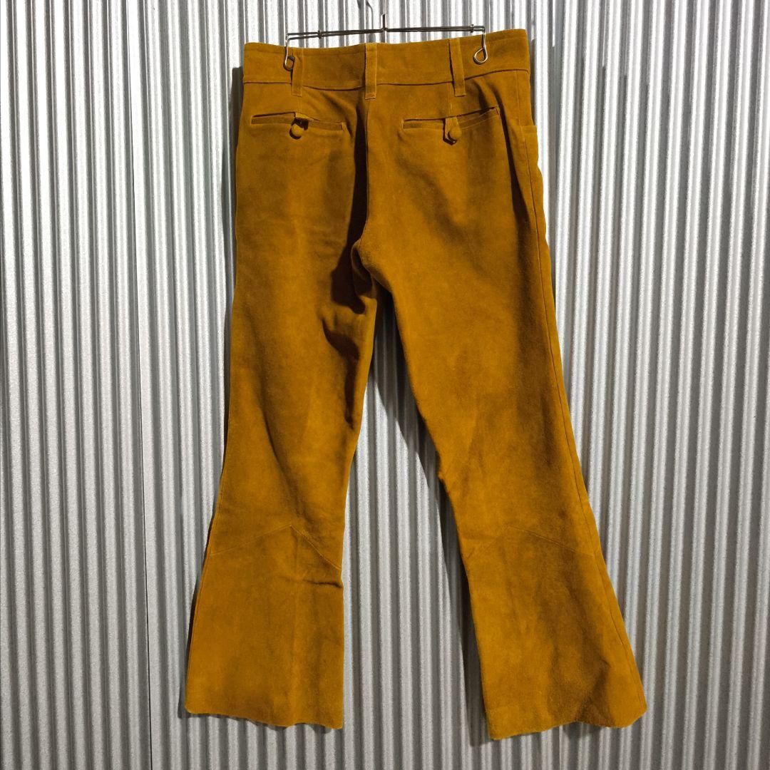 古着 レザー スウェードパンツ フレア ブーツカット