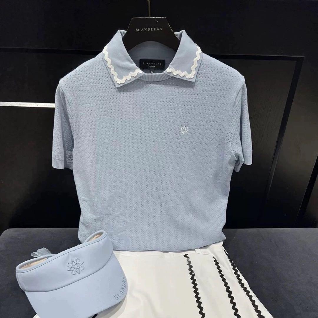 St.ANDREWS セントアンドリュース レディース ニットTシャツ 白M