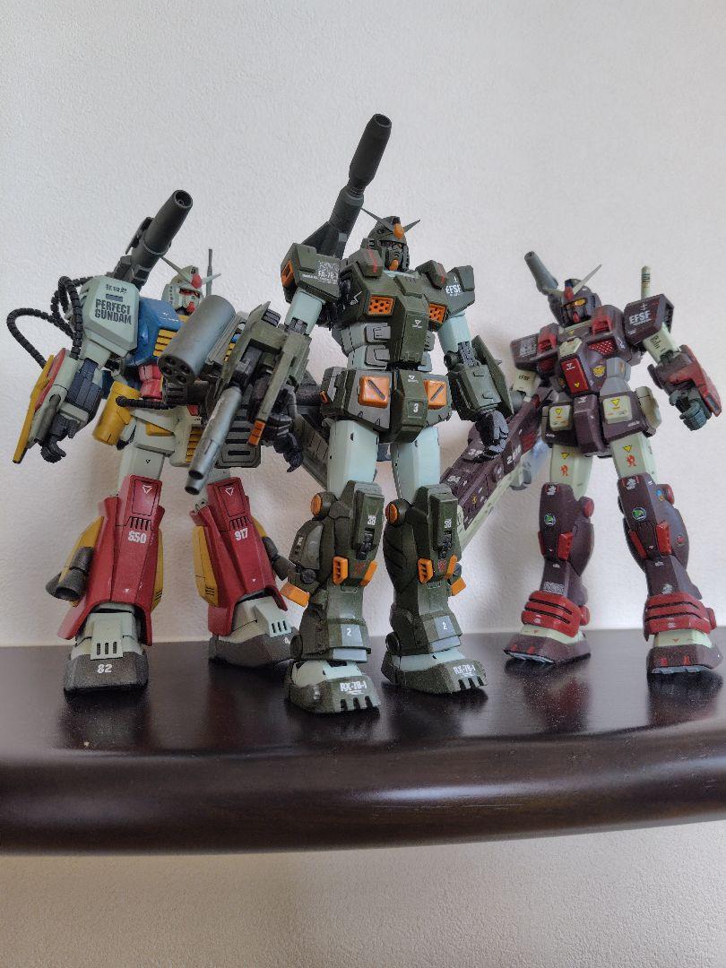 完全塗装版　1/100 MG プラモ狂四郎登場ガンダム　フルコンプ3体セット 完全塗装版 1/100 MG プラモ狂四郎登場ガンダム フルコンプ3体