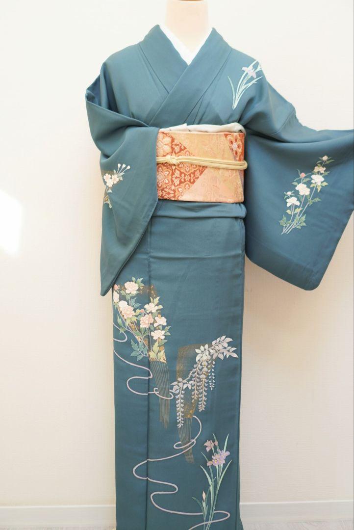 訪問着フルセット 袋帯帯締め帯揚げ4点セット 入学式 結婚式 訪問着フルセット 袋帯帯締め帯揚げ4点セット 入学式 結婚式