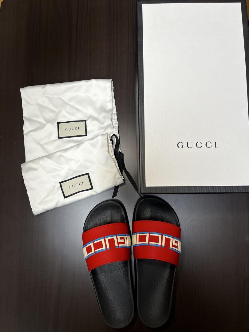 GUCCI ストライプラバーサンダル