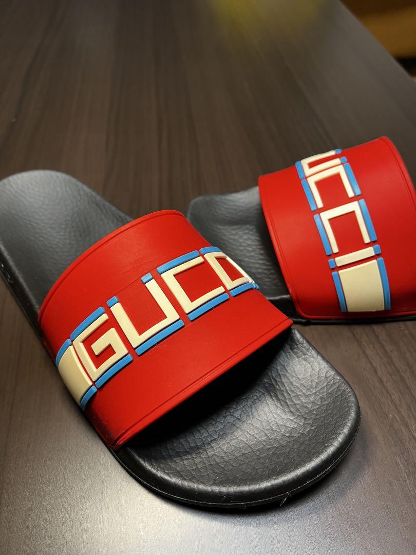 GUCCI ストライプラバーサンダル
