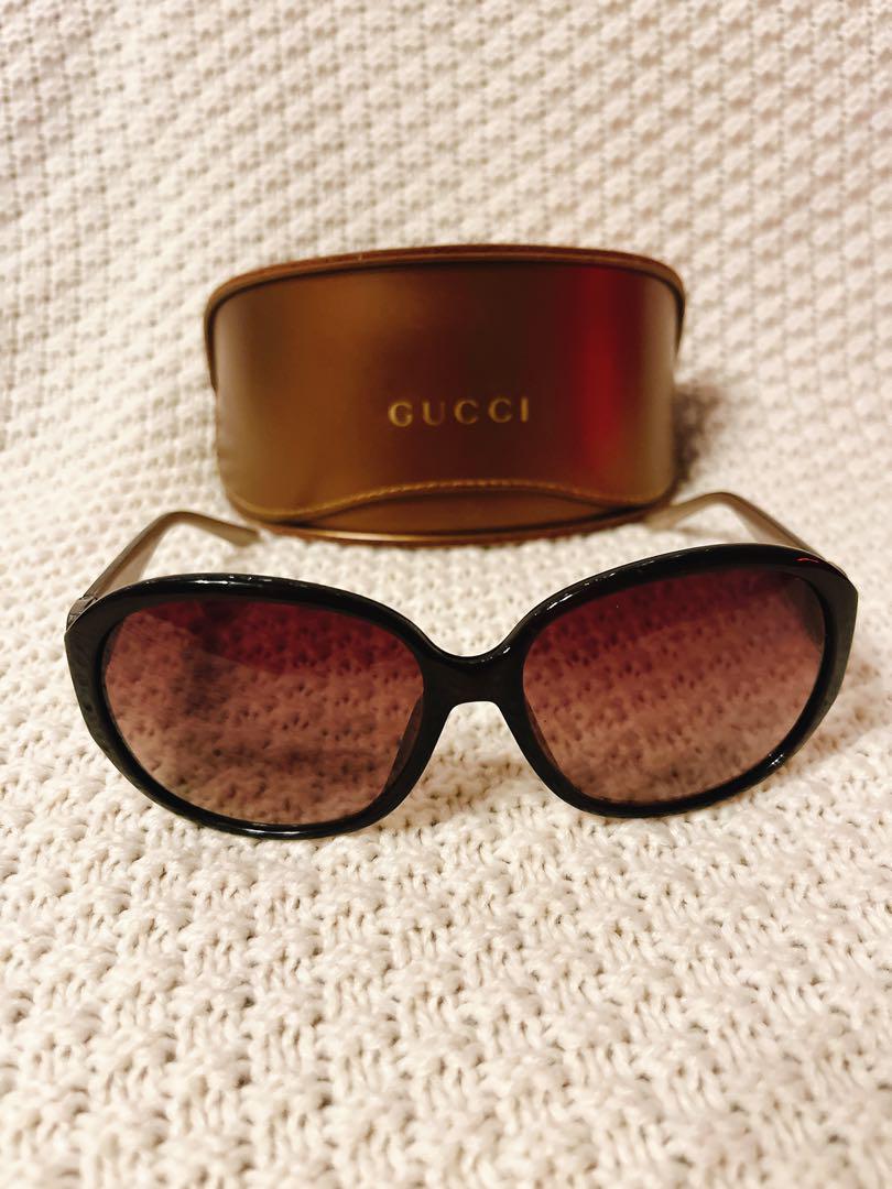お洒落で可愛い‼️GUCCI ブラウン サングラス ケース付き - メルカリ