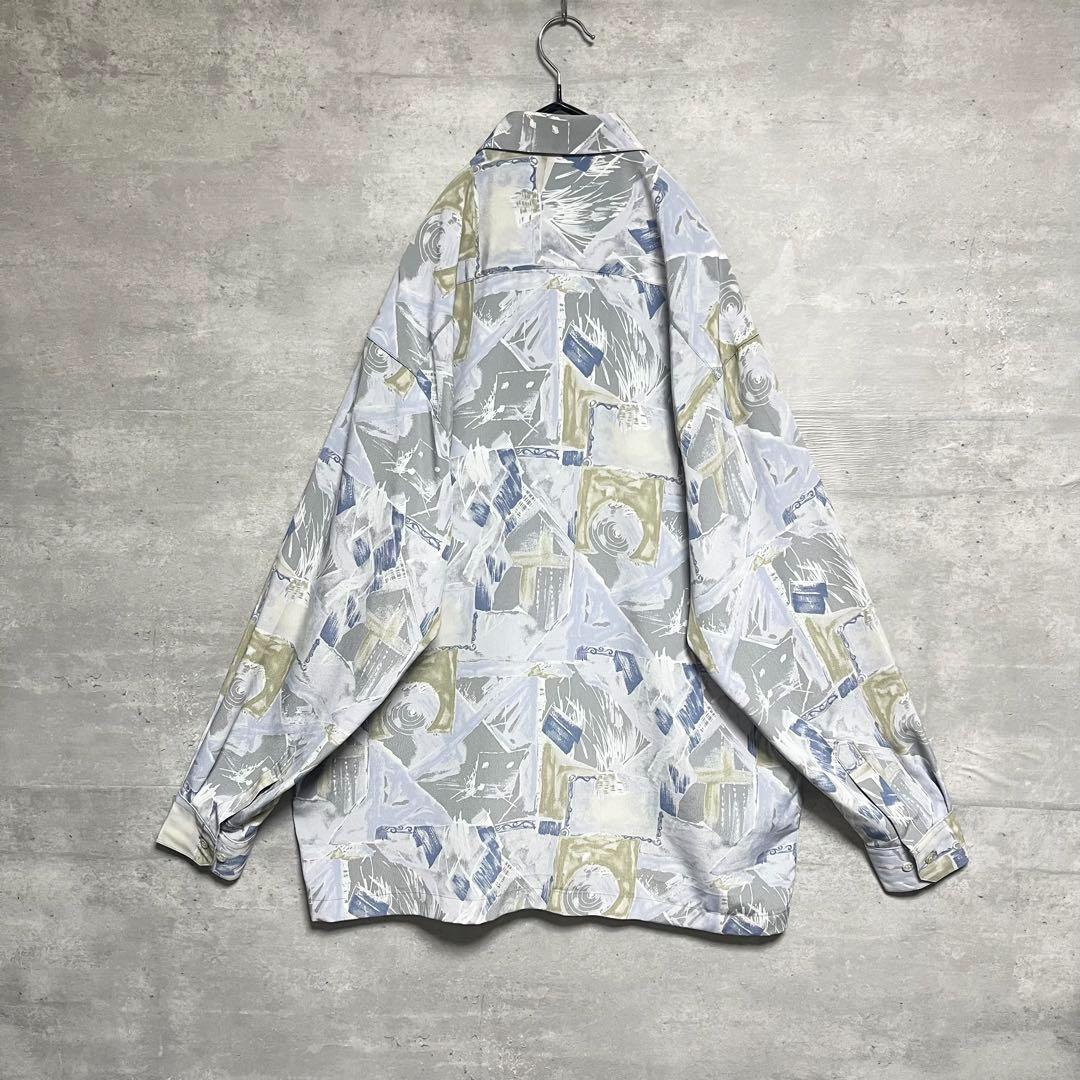 No.1048 VINTAGE ヴィンテージ 古着 総柄シャツ アートデザイン