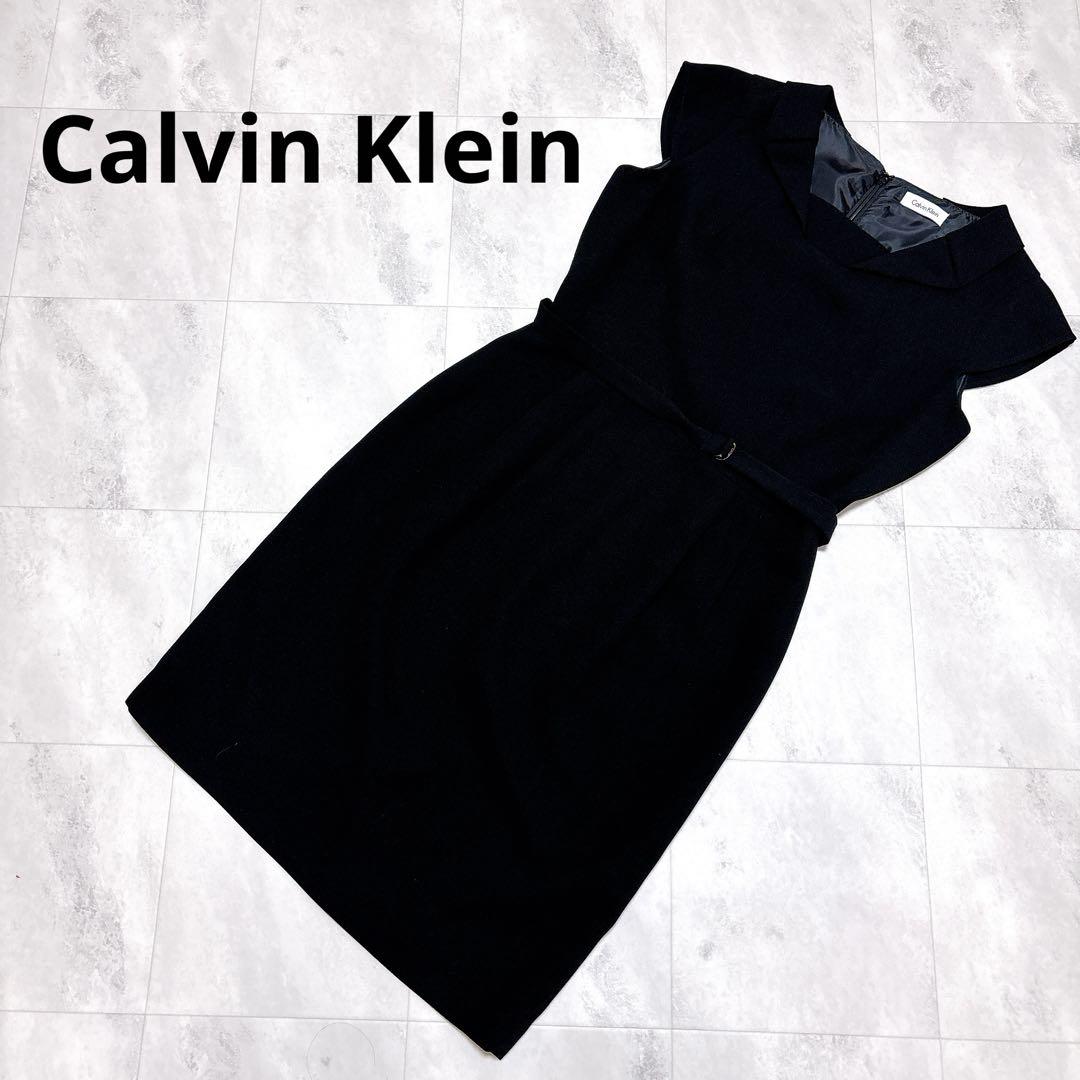 【美品】Calvinklein カルバンクライン　ワンピース　ノースリーブ　黒