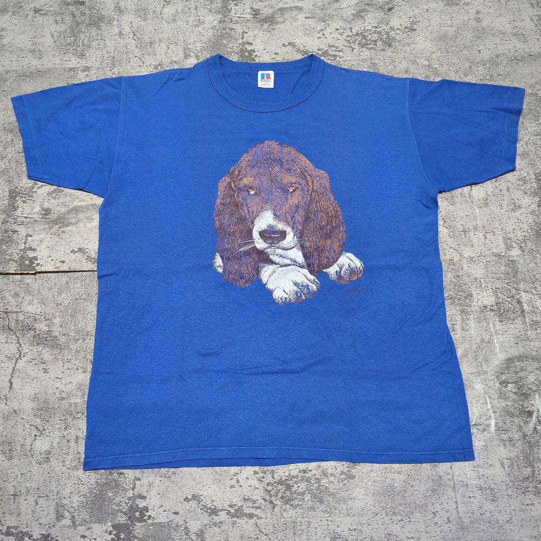 USA製 90s 犬 ドッグ アート アニマル Tシャツ ビンテージ 在原みゆ紀